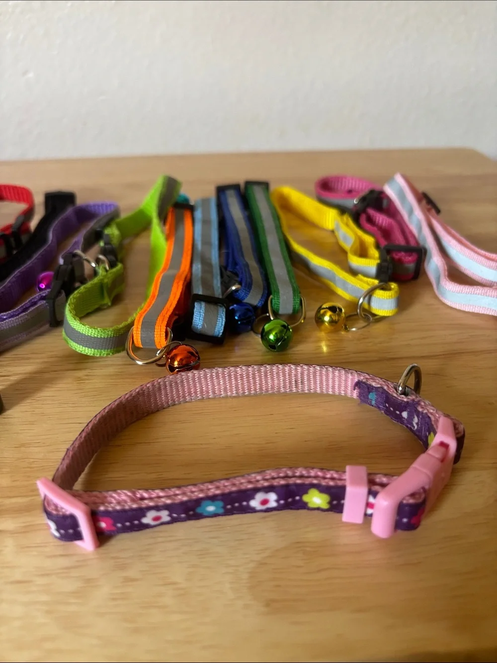 Adjustable Cat Collar with Bell Variety Pack- Multicolor